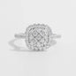 925 Sterling Silver Inlaid Zircon Square Shape Ring - luxurift