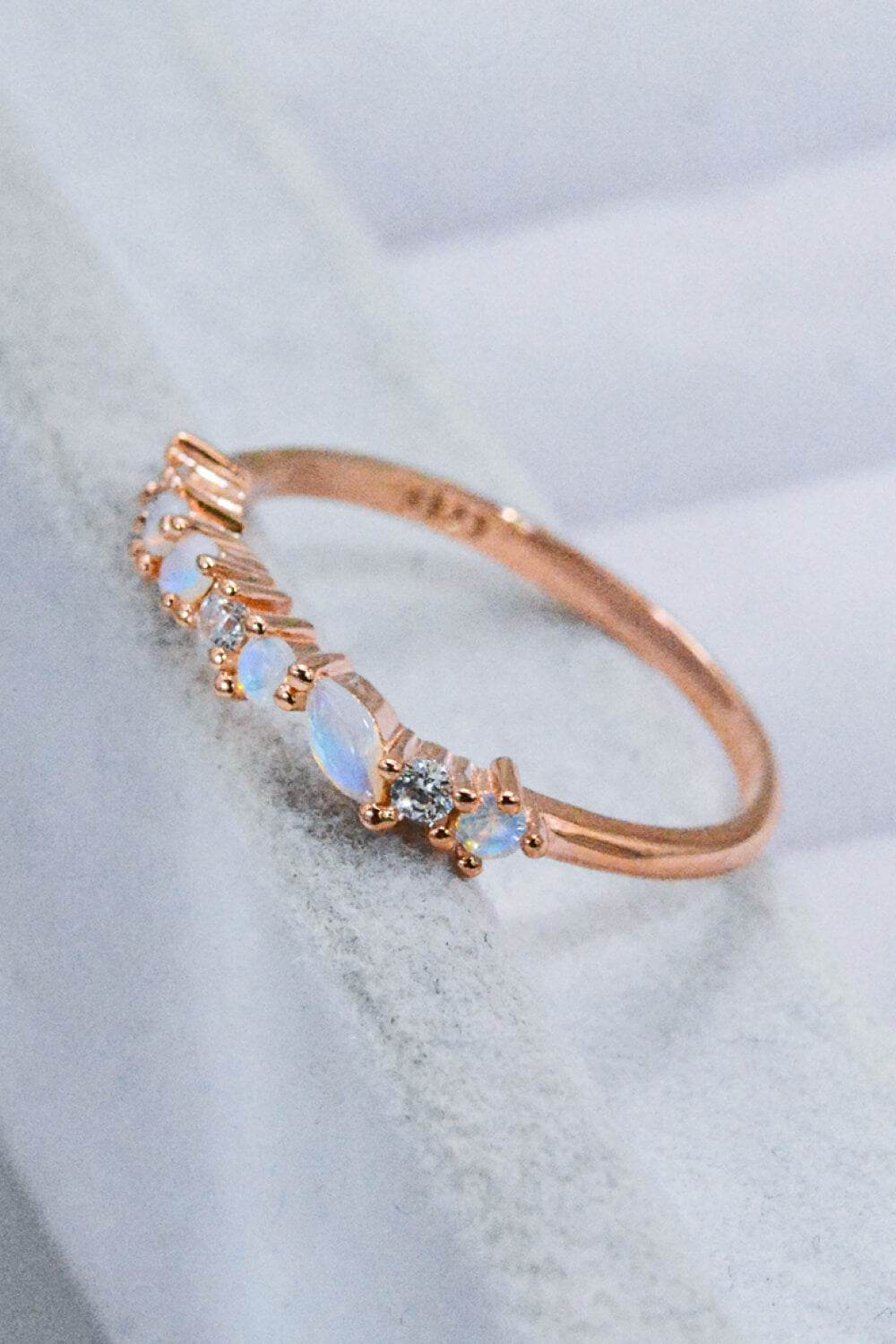 Moonstone and Zircon Decor Ring - luxurift