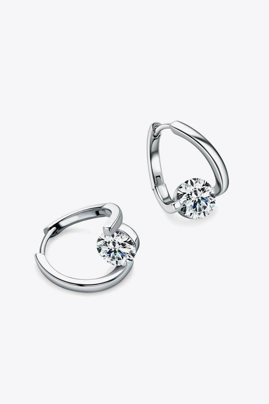 2 Carat Moissanite 925 Sterling Silver Heart Earrings - luxurift