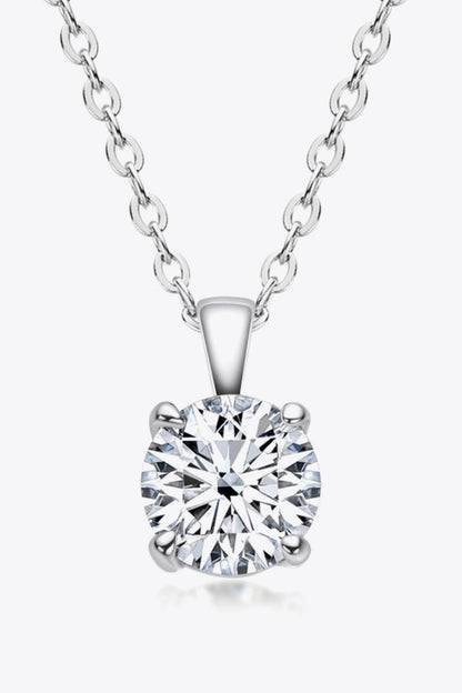 925 Sterling Silver 1 Carat Moissanite Chain-Link Necklace - luxurift