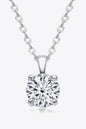 925 Sterling Silver 1 Carat Moissanite Chain-Link Necklace - luxurift