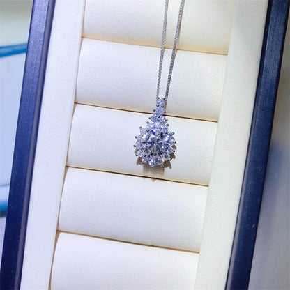 5 Carat Moissanite 925 Sterling Silver Pendant Necklace - luxurift