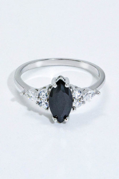 925 Sterling Silver Black Agate Ring - luxurift