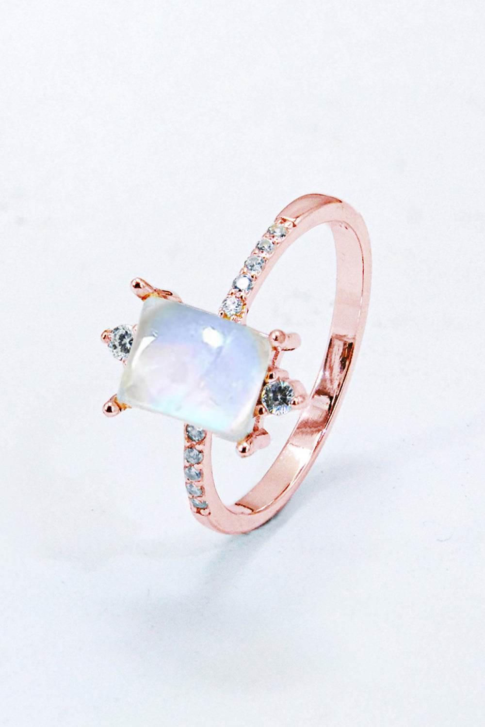 925 Sterling Silver Square Moonstone Ring - luxurift