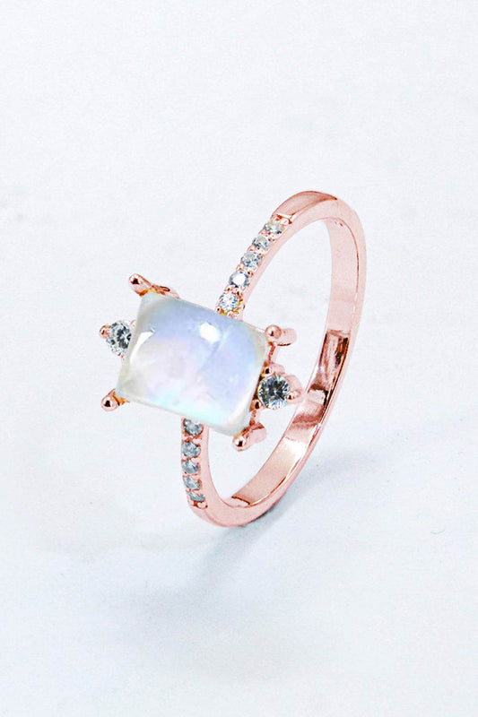 925 Sterling Silver Square Moonstone Ring - luxurift