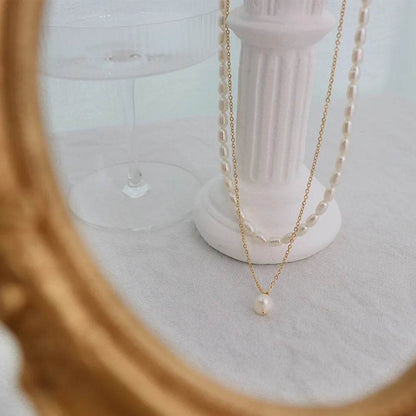 Double-Layered Freshwater Pearl Necklace - luxurift