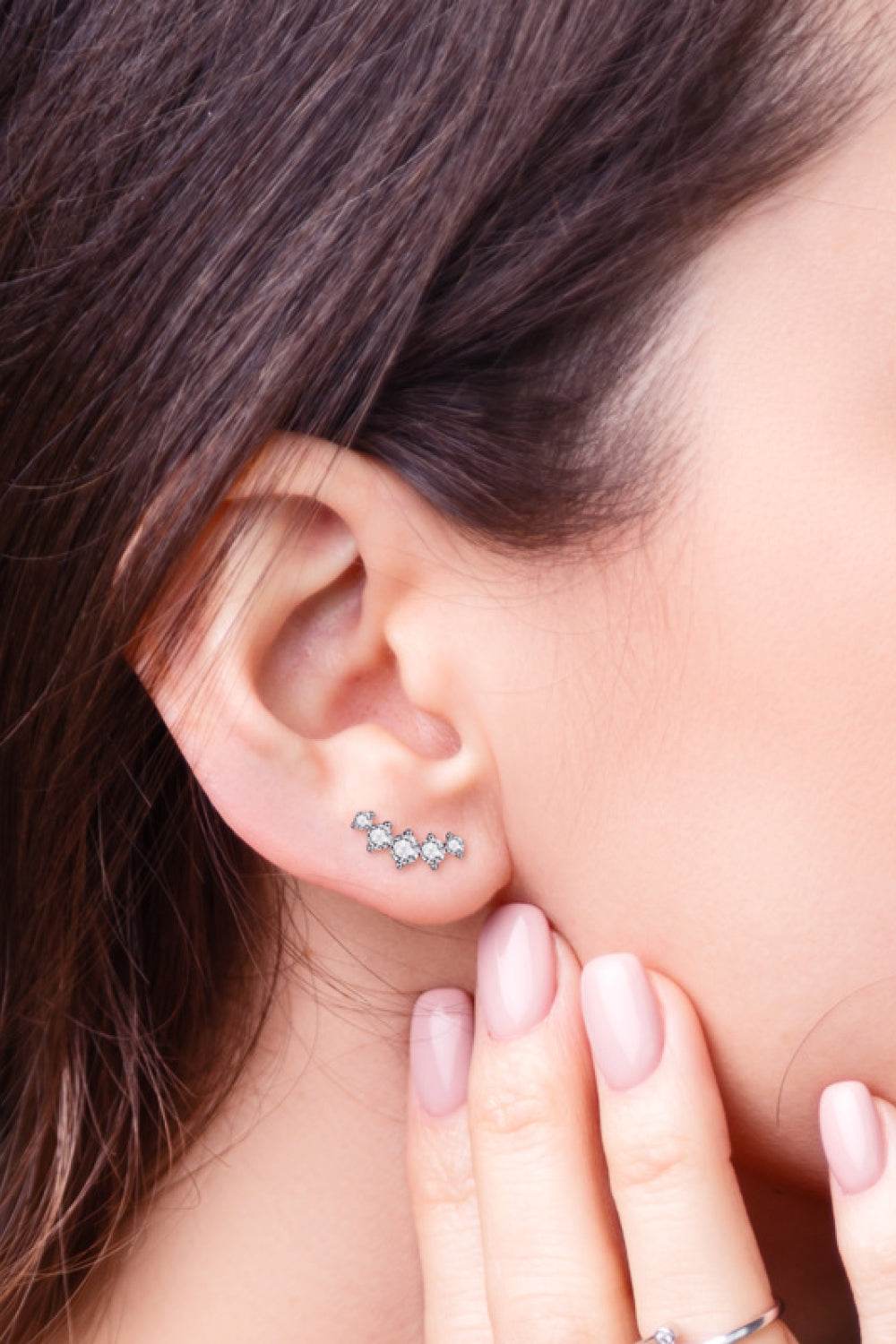 All You Need Moissanite Platinum-Plated Earrings - luxurift
