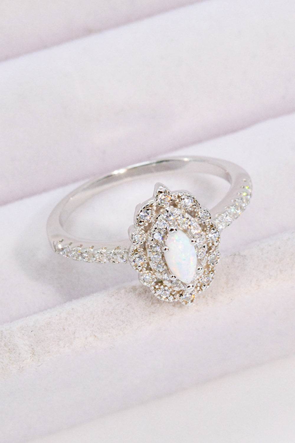 Modern Love Story Opal and Zircon Ring - luxurift