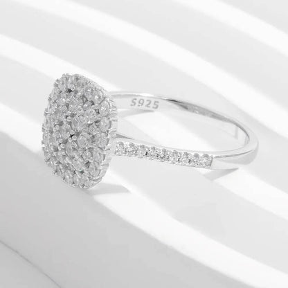 925 Sterling Silver Inlaid Zircon Square Shape Ring - luxurift