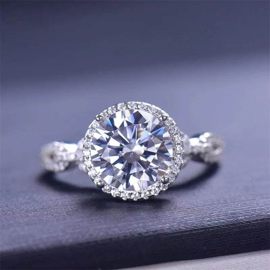 3 Carat 925 Sterling Silver Moissanite Ring - luxurift