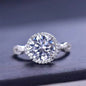 3 Carat 925 Sterling Silver Moissanite Ring - luxurift
