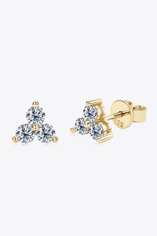 Moissanite 925 Sterling Silver Stud Earrings - luxurift