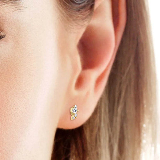 925 Sterling Silver Moissanite Stud Earrings - luxurift