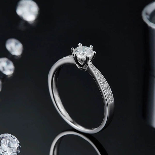 Moissanite 925 Sterling Silver Ring - luxurift