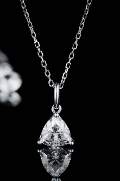 1 Carat Moissanite Pendant 925 Sterling Silver Necklace - luxurift