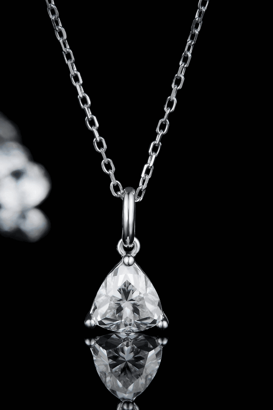 1 Carat Moissanite Pendant 925 Sterling Silver Necklace - luxurift