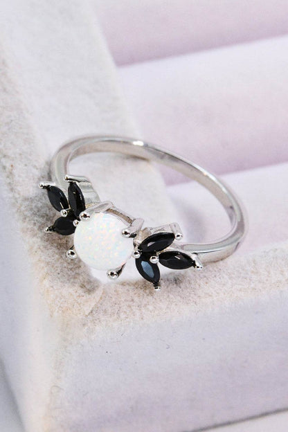 Opal and Zircon Contrast Ring - luxurift