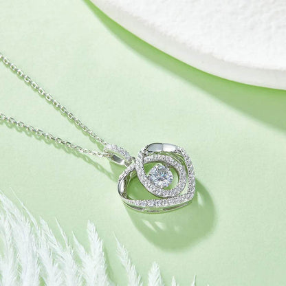 Moissanite 925 Sterling Silver Heart Shape Necklace - luxurift